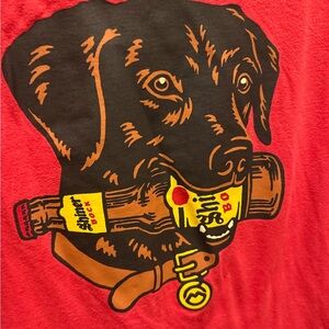 Magellan Outdoors Red Dog Graphic T-Shirt Size Medium